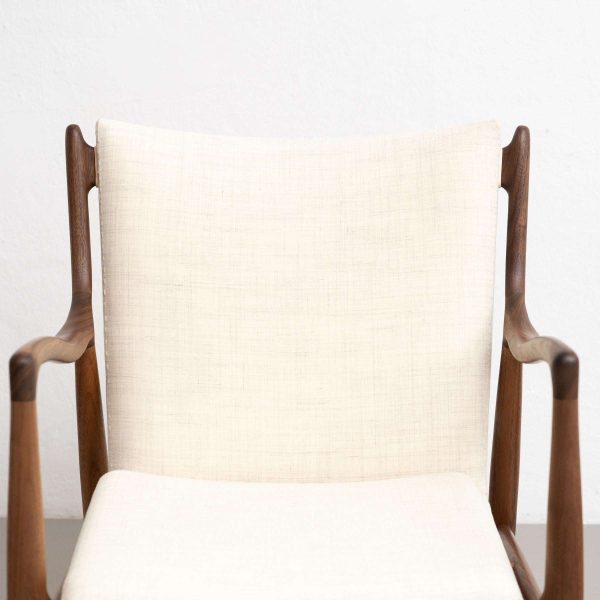 Finn Juhl 45 Chair, Wood and Fabric - Image 12