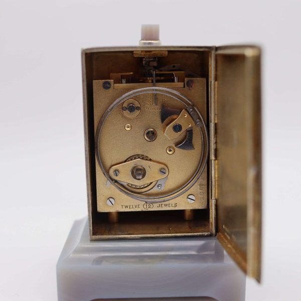 CARTIER Paris 1909 Belle Epoque Enamel Repeater Carriage Clock In Sterling Agate - Image 11