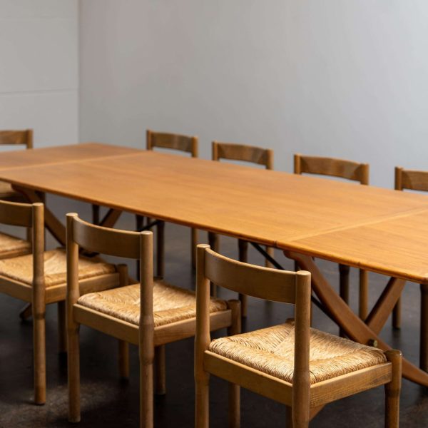 Set of 12 Wicker Seat "Carimate" Chairs by Vico Magistretti Comi, Italy, 1960s - Image 11