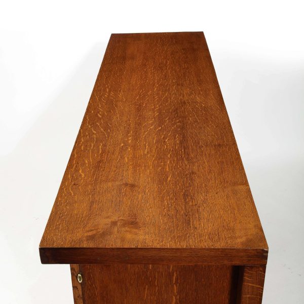 Charles Dudouyt Brutalist Credenza in Oak & Brass, France 1940's - Image 13