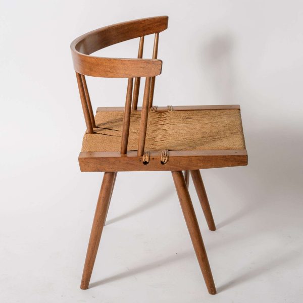 George Nakashima Grass Seat Chairs Set of 4 - Image 2