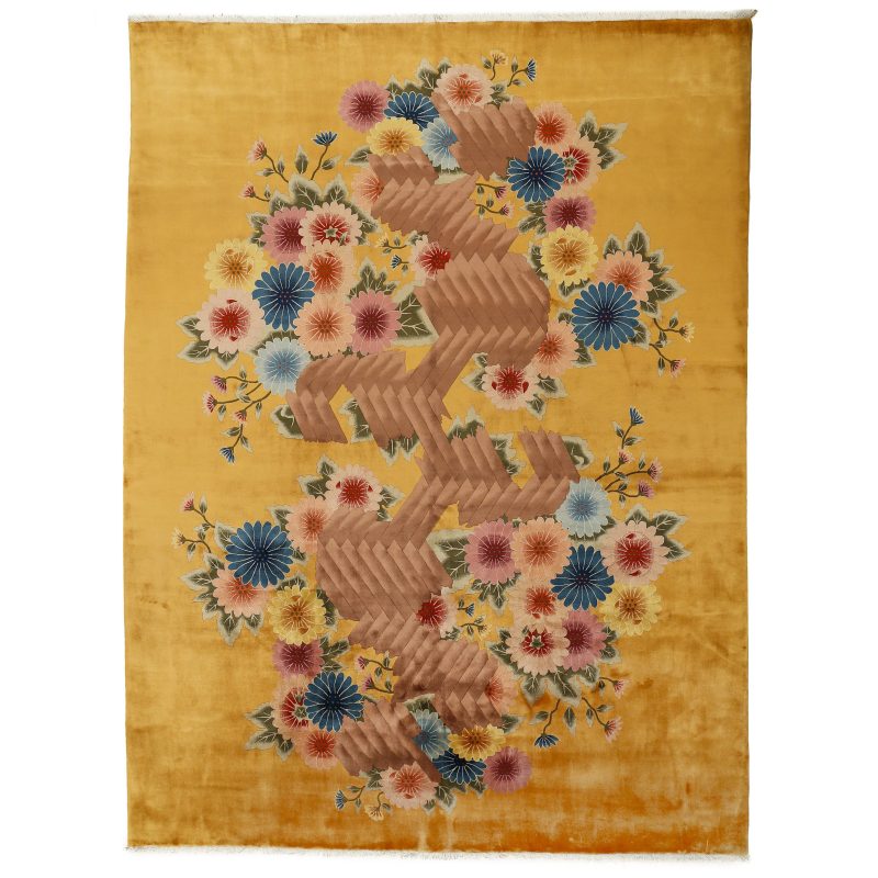 Antique Art Deco Chinese Carpet by Nichols & Co.