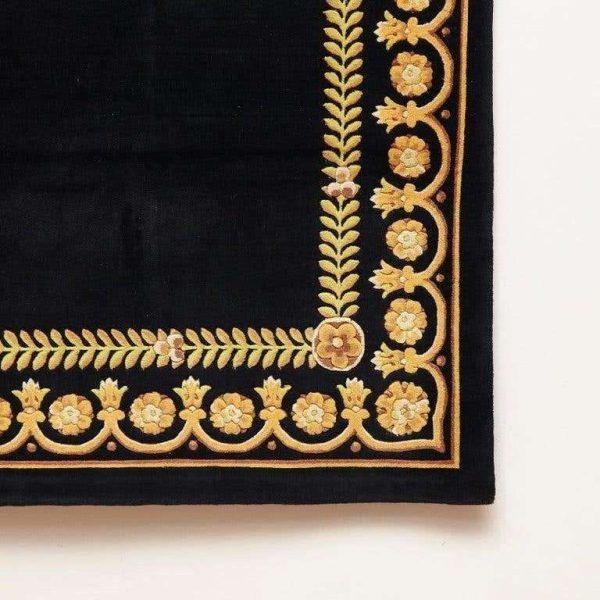 Versace Collection Rug Petit Barocco Nero Black Gold, 1980 - Image 9