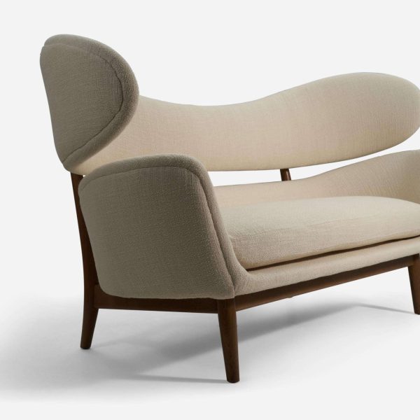 Finn Juhl Rare Important Sofa Walnut Fabric, Baker Furniture United States 1951 - Image 8