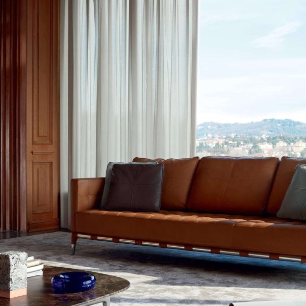 Phillippe Starck Prive Steel And Leather Sofa - Image 5