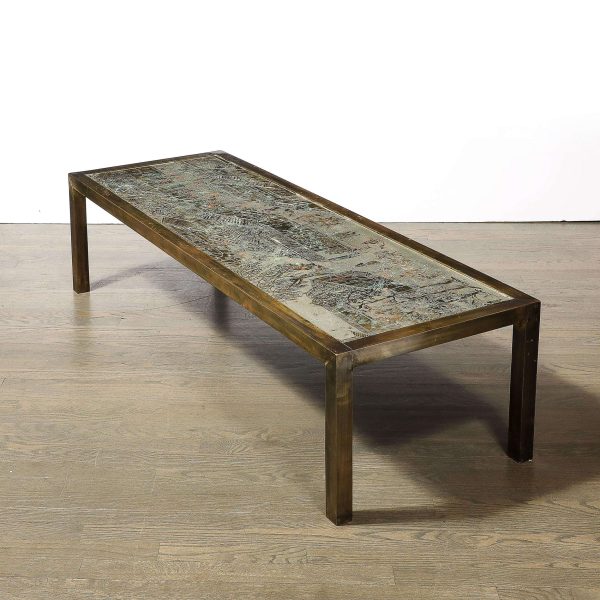 Mid-Century Modern Spring Festival Cocktail Table signed Philip & Kelvin LaVerne - Image 8