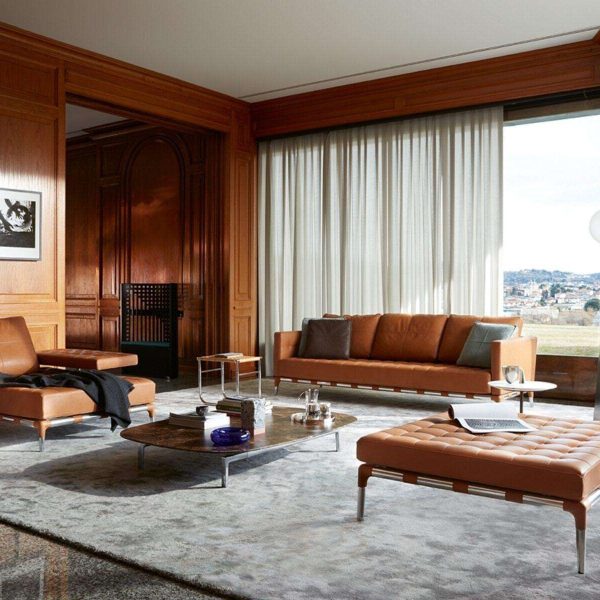 Phillippe Starck Prive Steel And Leather Sofa - Image 4