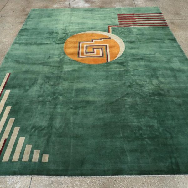 Vintage Chinese Art Deco Room Size Carpet - Image 7