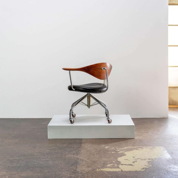 JH 502 Swivel Chair by Hans Wegner for Johannes Hansen, Denmark 1950s - Image 10