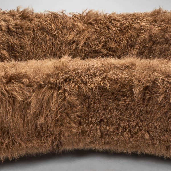Danish Two-Seater Model 96 Banana Sofa in Tibetan Sheepskin, 1954 - Image 8