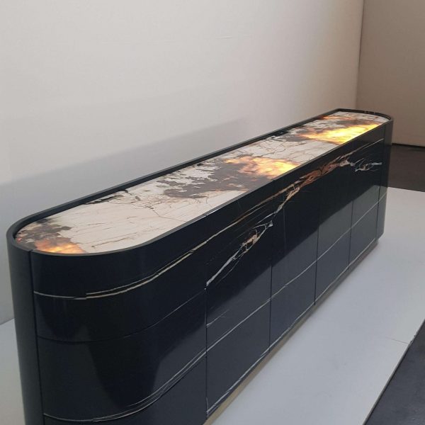 Sahara Cocktail Cabinet, Noir Marble, Handmade by Greenapple - Image 2