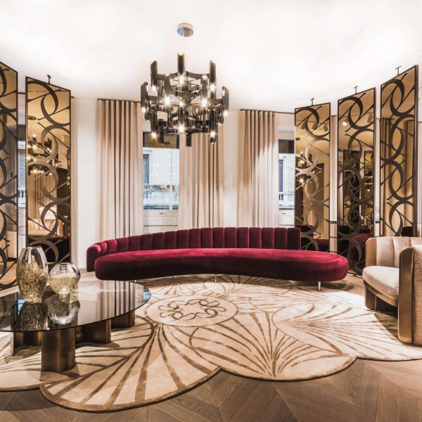 Art Deco Style Elie Saab Maison Bordeaux Velvet Monolith Sofa, Italy - Image 4