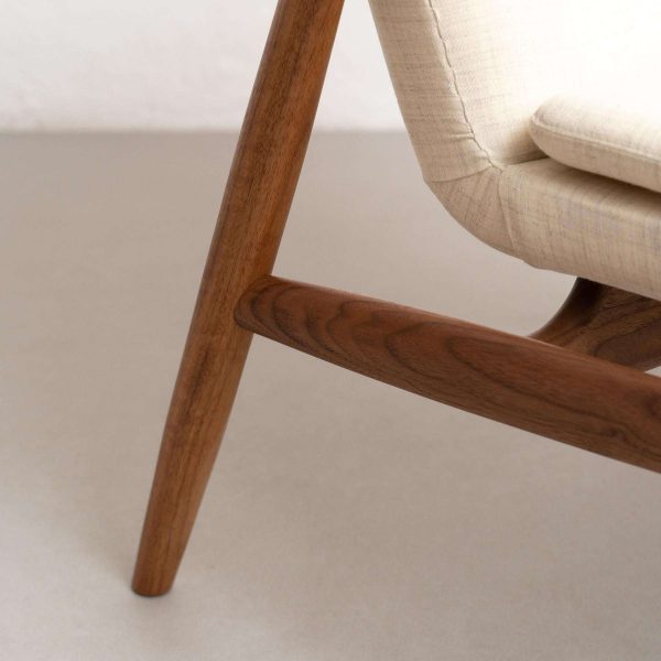 Finn Juhl 45 Chair, Wood and Fabric - Image 5