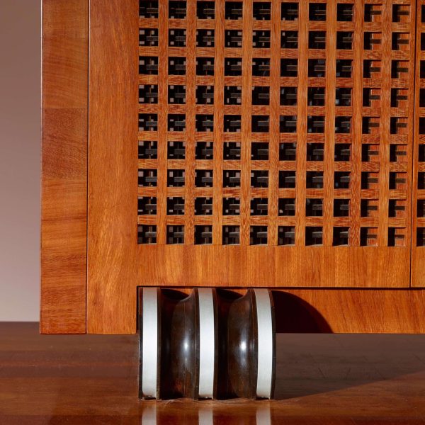 A Two-Part Cabinet in Rare Exotic Woods with Solid Ebony Inlays, Italy, 1990s - Image 13