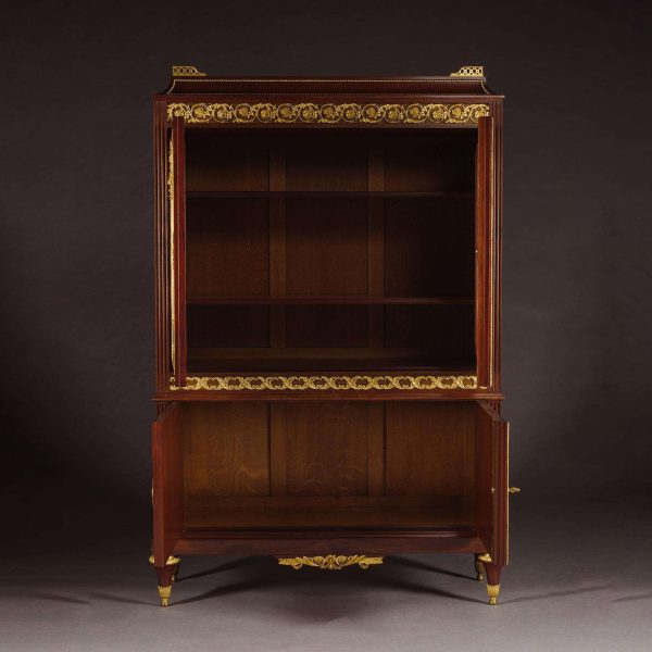 A Louis XVI Style Lacquer Mounted Mahogany Cabinet by Paul Sormani - Image 2