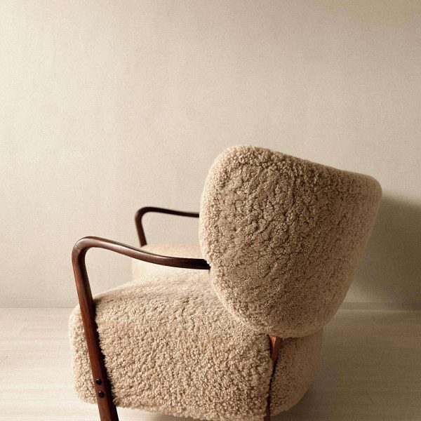 Rare Vintage Viggo Boesen Sofa in Shearling, Produced by Hos Wulff, Denmark 1930 - Image 4