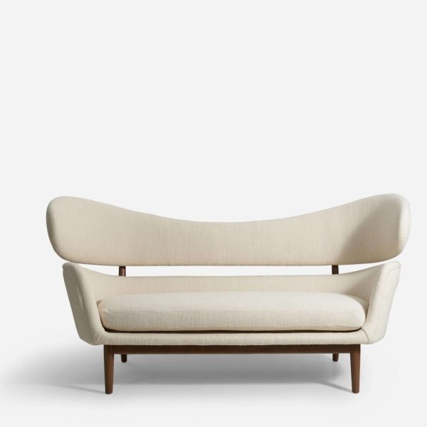 Finn Juhl Rare Important Sofa Walnut Fabric, Baker Furniture United States 1951 - Image 12