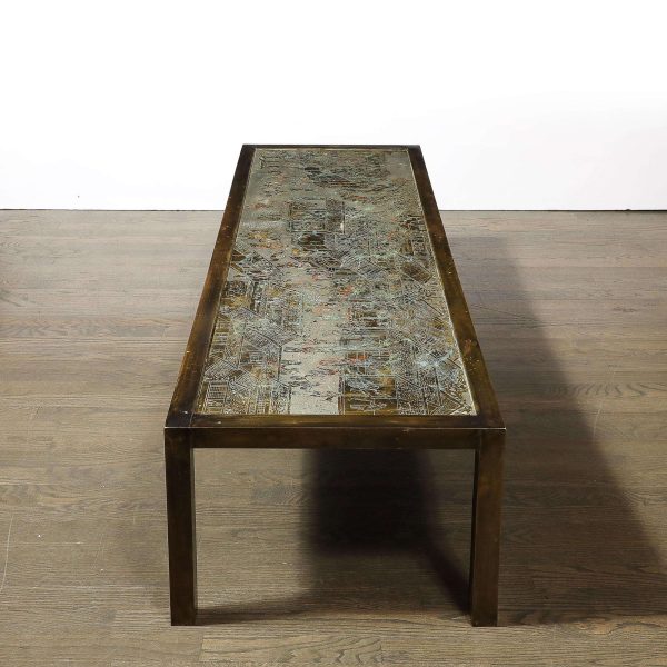 Mid-Century Modern Spring Festival Cocktail Table signed Philip & Kelvin LaVerne - Image 6