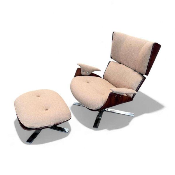 Brazilian Modern "Paulistana" Armchair with Ottoman by Jorge Zalszupin, c. 1959 - Image 10