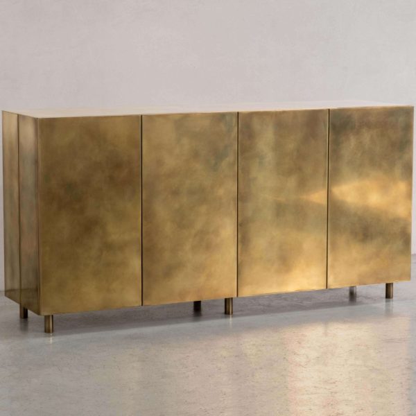 Baron Storage Cabinet — Patinated Brass — Made in Britain - Image 2