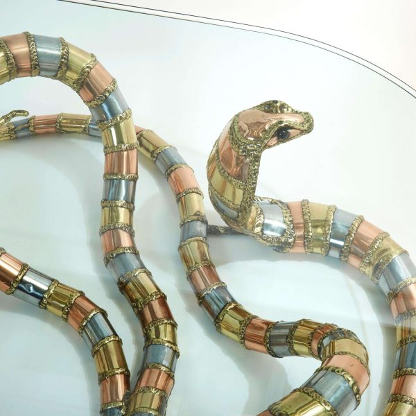 Signed Isabelle Faure Cobra Sculpture XL Coffee Table, 1970s - Image 3