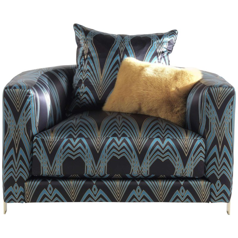21st Century Manhattan Armchair in Fabric by Roberto Cavalli Home Interiors
