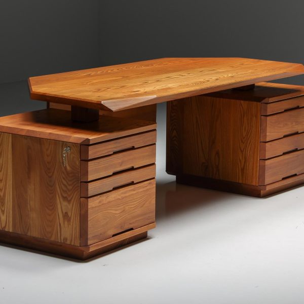 B40 Desk in Solid Elm by Pierre Chapo, France, 1960s - Image 3