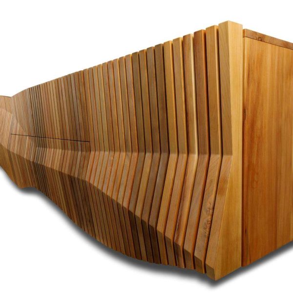 Nature Inspired Modern Organic Credenza Made from Sustainable River Rescued Wood - Image 5