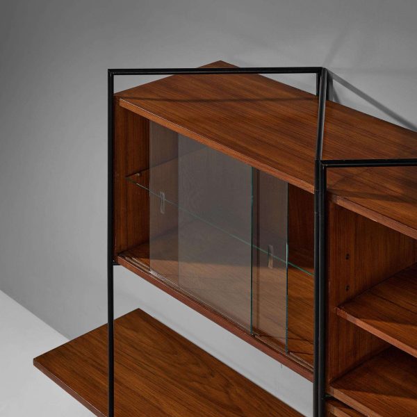 Taichiro Nakai for La Permanente Mobili Adjustable Wall Cabinet in Teak - Image 3
