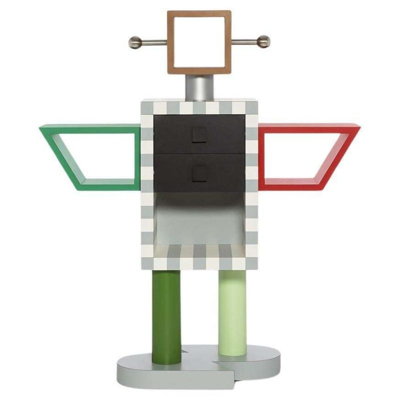 Ginza Wooden Robot by Umeda Masanori for Memphis Milano Collection