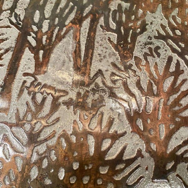 Acid Etched Patinated Brass and Pewter "Eternal Forest Table" by Philip & Kelvin - Image 4