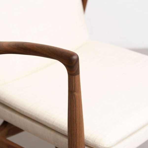 Finn Juhl 45 Chair, Wood and Fabric - Image 4