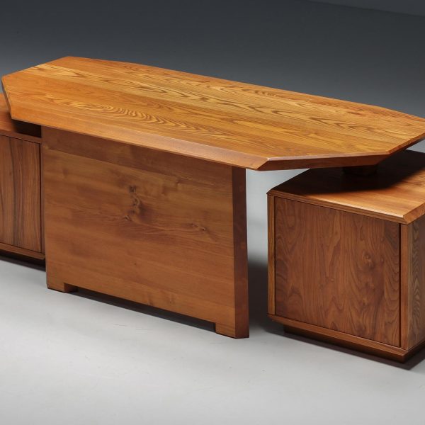 B40 Desk in Solid Elm by Pierre Chapo, France, 1960s - Image 4