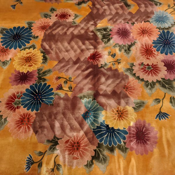 Antique Art Deco Chinese Carpet by Nichols & Co. - Image 3