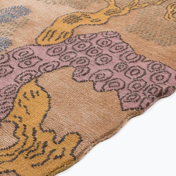 Tree And Cloud Scallop Edge Neutral Chinese Inspired Area Rug by Joseph Carini - Image 6