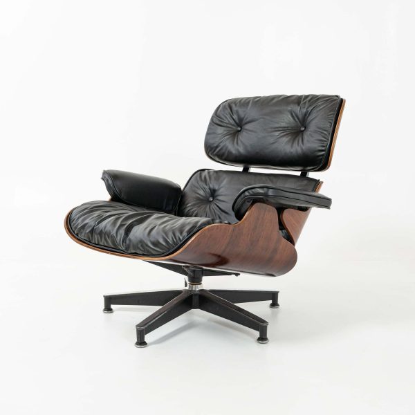 1st Gen 1956-1959 Eames Lounge Chair and Boot Glide Ottoman - Image 4