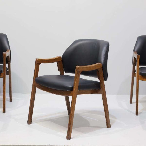 Chairs/Armchairs for Cassina Model 814 Leather, Set of Six by Ico Parisi - Image 13