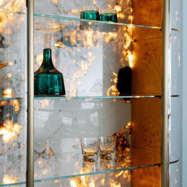 Modern Penedo Showcase Bar Cabinet Patagonia Stone Handmade Portugal Greenapple - Image 5