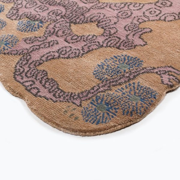 Tree And Cloud Scallop Edge Neutral Chinese Inspired Area Rug by Joseph Carini - Image 7