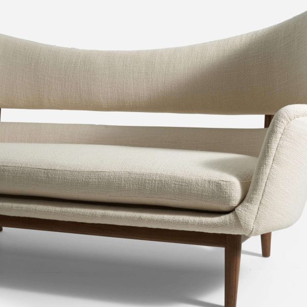 Finn Juhl Rare Important Sofa Walnut Fabric, Baker Furniture United States 1951 - Image 5