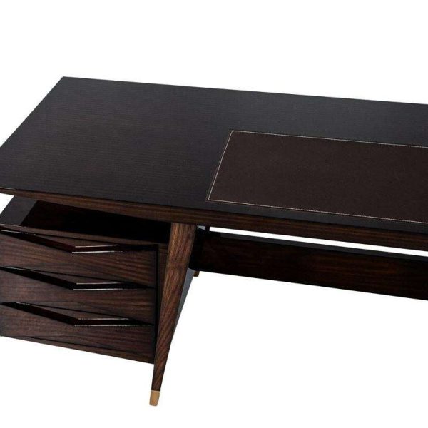 Custom Modern Walnut Executive Desk by Carrocel - Image 8