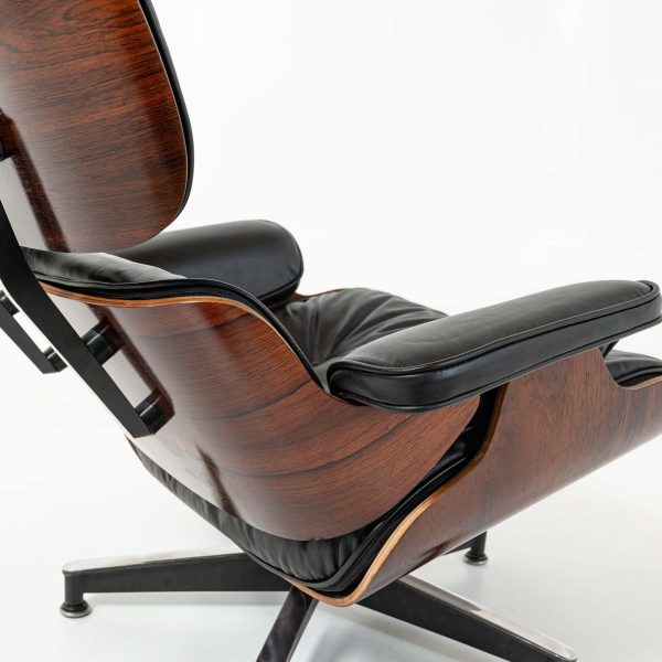 1st Gen 1956-1959 Eames Lounge Chair and Boot Glide Ottoman - Image 8