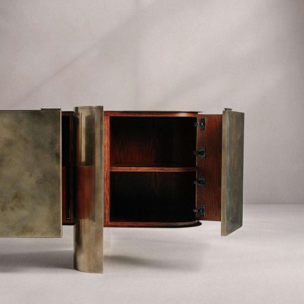 Carvel Storage Cabinet — Patinated Brass — Made in Britain - Image 4