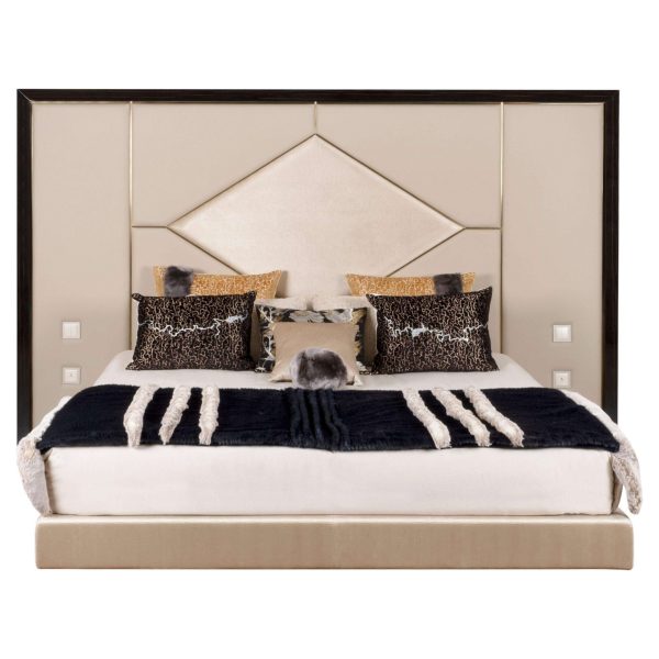 Modern Letti US King Size Macassar Leather Handmade in Portugal Greenapple