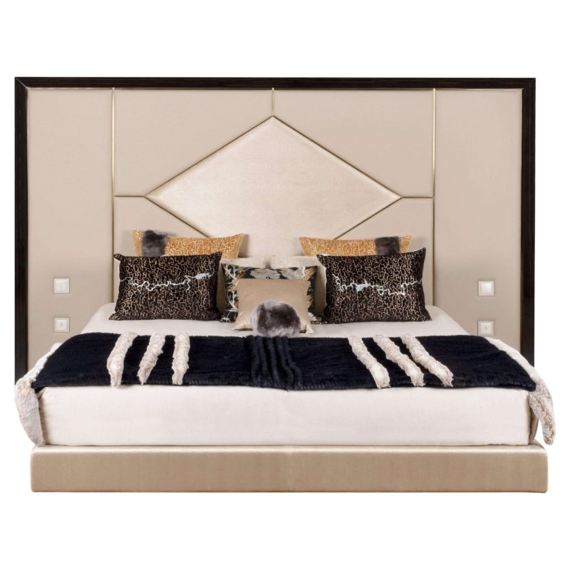 Modern Letti US King Size Macassar Leather Handmade in Portugal Greenapple