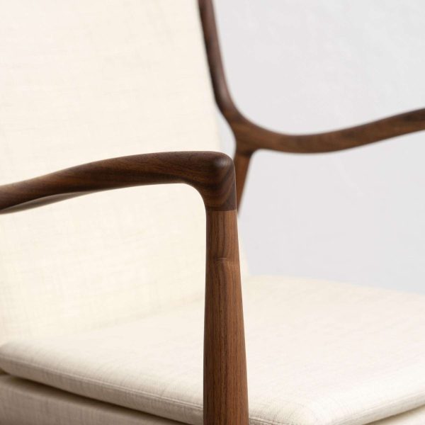 Finn Juhl 45 Chair, Wood and Fabric - Image 3