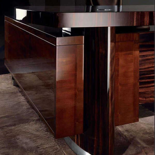 Giorgio Collection Luna Ebony Macassar and Sycamore Desk in High Gloss Finish - Image 2