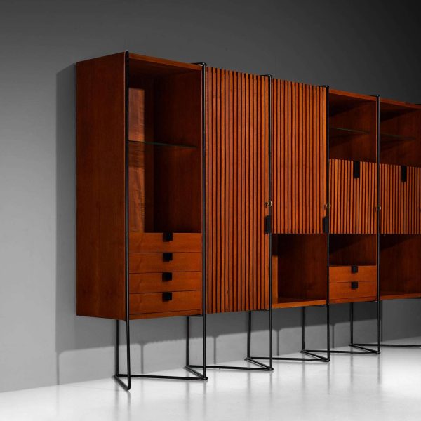 Taichiro Nakai for La Permanente Mobili Cantù Wall Cabinet in Teak - Image 8