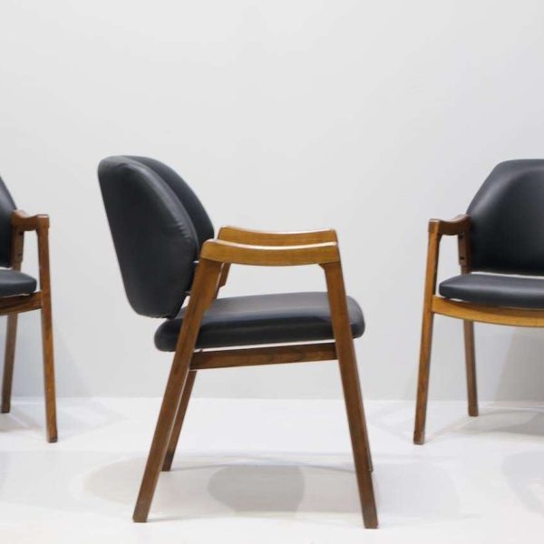 Chairs/Armchairs for Cassina Model 814 Leather, Set of Six by Ico Parisi - Image 12