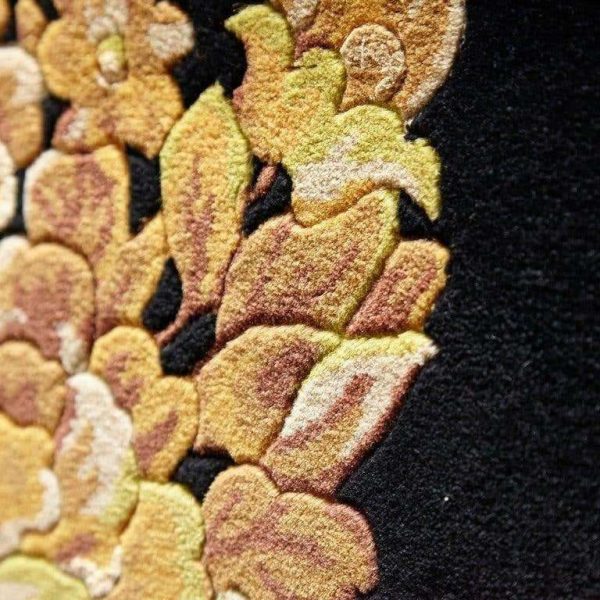 Versace Collection Rug Petit Barocco Nero Black Gold, 1980 - Image 6